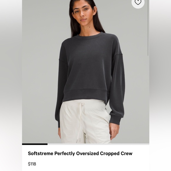 LULULEMON CROPPED SOFTSTREME CREW - Picture 1 of 5
